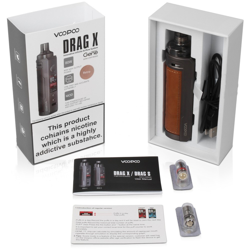 Voopoo волочит x 18650 наборов стартера сигареты Mod e 4.5ml Vinci свертывают спиралью одиночную 18650 батарею 80w