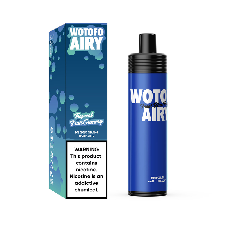 Перезаряжаемый одноразовый комплект Vape Pod на 1000 затяжек Wotofo Airy Portable Pod Vape