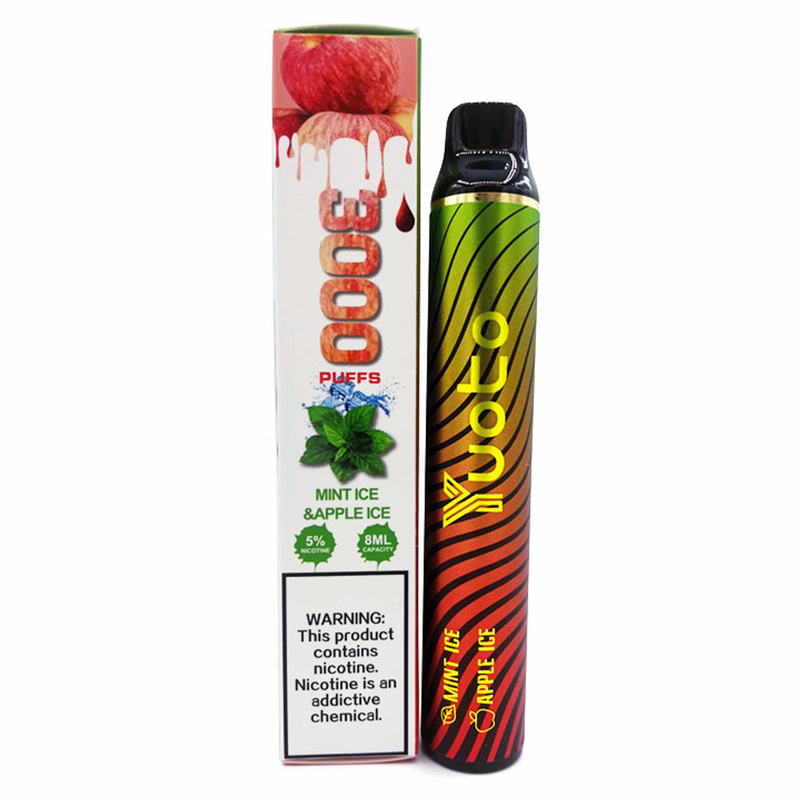 Устранимый приправленный стручок Vapes 3000 сопит переключатель Yuoto вкуса 1650mah 8ml двойной
