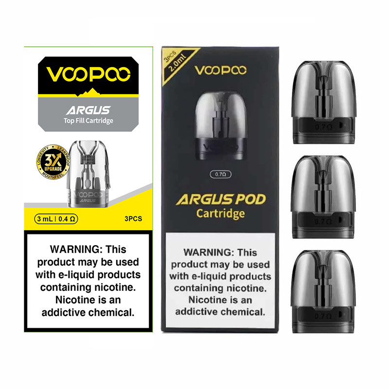 voopoo аргус заполнительный патрон 3 мл 0, 4Ω/ 0, 7Ω для Argus Pod / Argus P1 / Argus Z / Argus G / Argus Pod SE